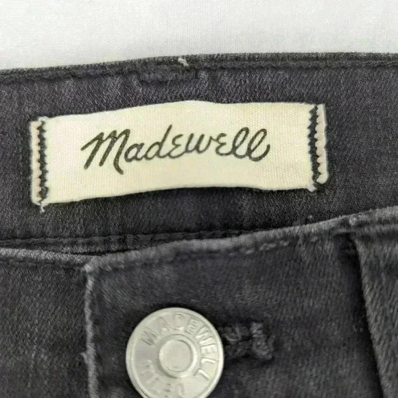 Madewell Stovepipe Women's Size 25 4 Button Black Jeans - Picture 4 of 11